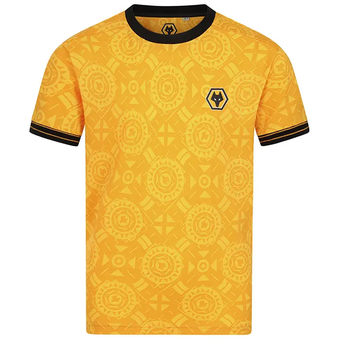 Wolverhampton Wanderers Shirt Store | Home kit short Pyjama Set – Kids – Gold / Black Collection Wolverhampton Wanderers Official Gear